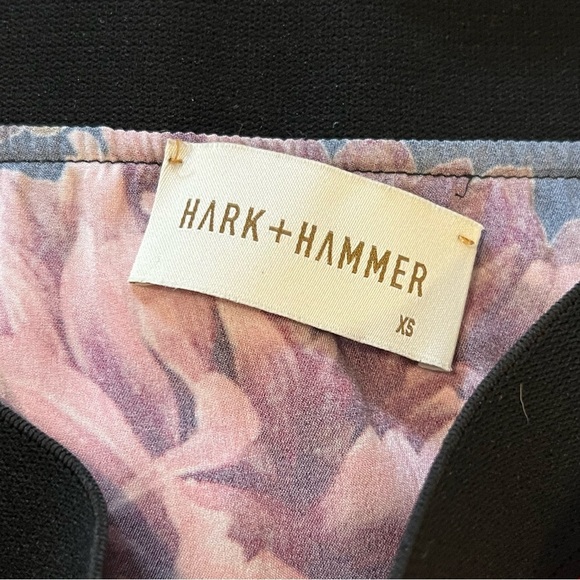 HARK + HAMMER SILK MIDI SKIRT + NAVY BOUQUET STRETCH SILK XS FLORAL - Picture 14 of 16